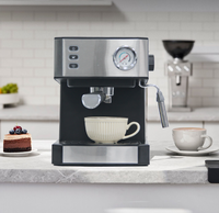 ماكينة صنع القهوة الكهربائية بالتنقيط اسبريسو 20 بار ماكينة قهوة كابتشينو مع خزان مياه شفاف قابل للفصل سعة 1.6 لتر 