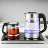 المنزلية التحكم الرقمي نوع صانع الشاي الصيني غلاية المياه مع صينية 1.7L + 1L قدرة غلاية شاي تركية وإبريق شاي زجاجي