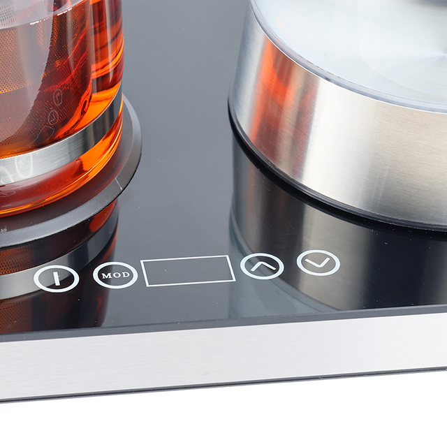 المنزلية التحكم الرقمي نوع صانع الشاي الصيني غلاية المياه مع صينية 1.7L + 1L قدرة غلاية شاي تركية وإبريق شاي زجاجي