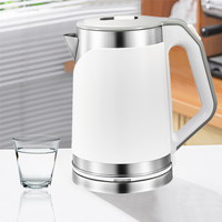 أجهزة مطبخ YUEKON بجدار مزدوج من الفولاذ المقاوم للصدأ، وعاء شاي كهربائي سعة 2 لتر، غلاية كهربائية بقاعدة 360 درجة 