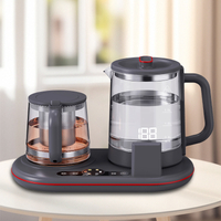 مجموعات جديدة للتحكم باللمس، ماكينة صنع الشاي مع شاشة ملونة، غلاية كهربائية زجاجية لإبريق الشاي الذكي المنزلي ومجموعة غلاية ساموفار