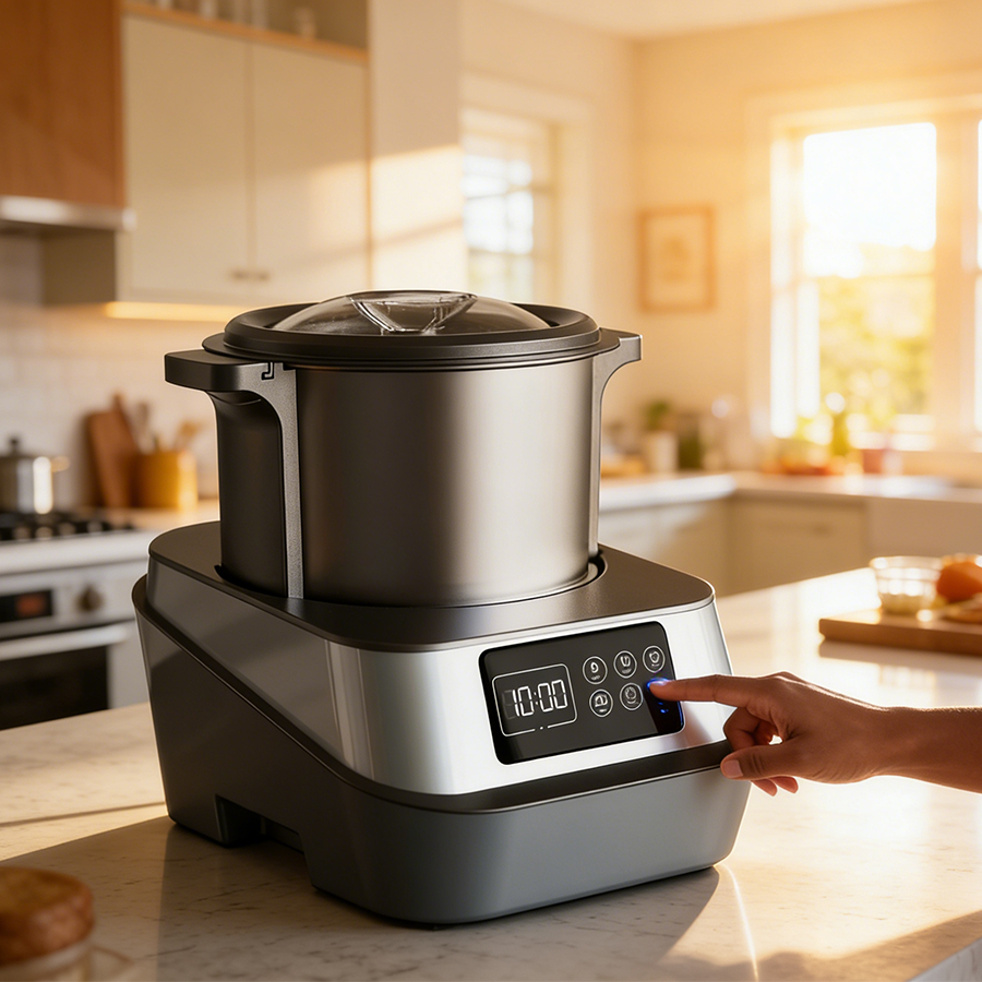 المنزلية الفولاذ المقاوم للصدأ 1000 واط فوفو باوندر صانع 6L اللحوم طحن الغذاء الطبخ الكسافا قصف آلة ابتلاع صانع