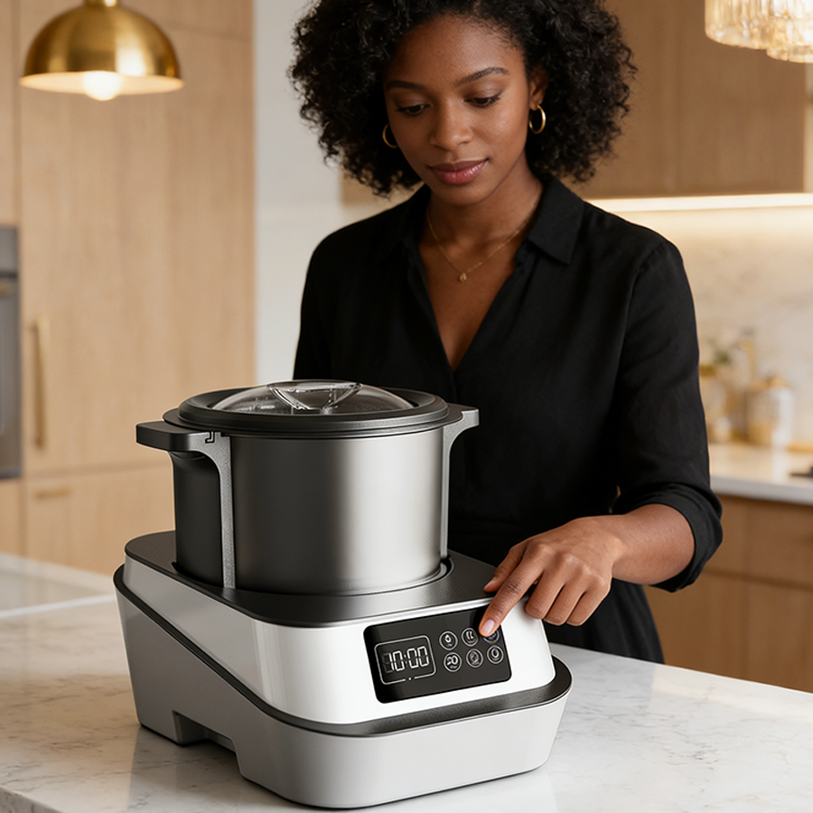 أفريقيا 1000 واط 6 لتر فوفو آلة الطبخ خلط التلقائي فوفو باوندر خلط آلة جميع الأغراض خلاط ساخن طباخ مع الموقت 