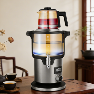 عالية الجودة 5.6l الفولاذ المقاوم للصدأ السماور صانع الشاي يغلي حماية الجافة غلاية ماء كهربائية تركيا الشاي السماور من جرة الشاي