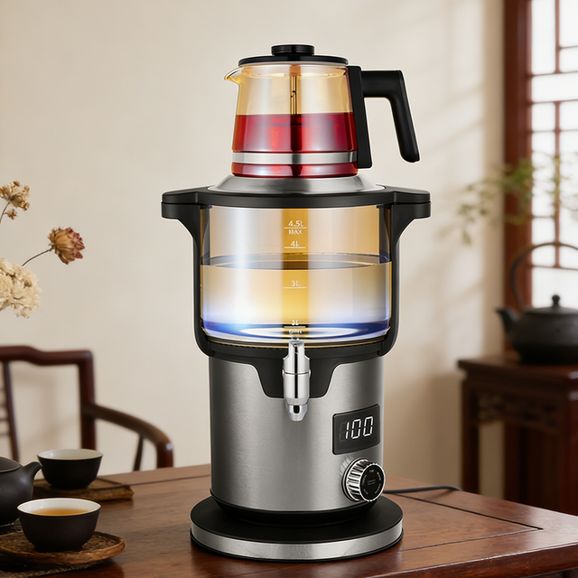 عالية الجودة 5.6l الفولاذ المقاوم للصدأ السماور صانع الشاي يغلي حماية الجافة غلاية ماء كهربائية تركيا الشاي السماور من جرة الشاي
