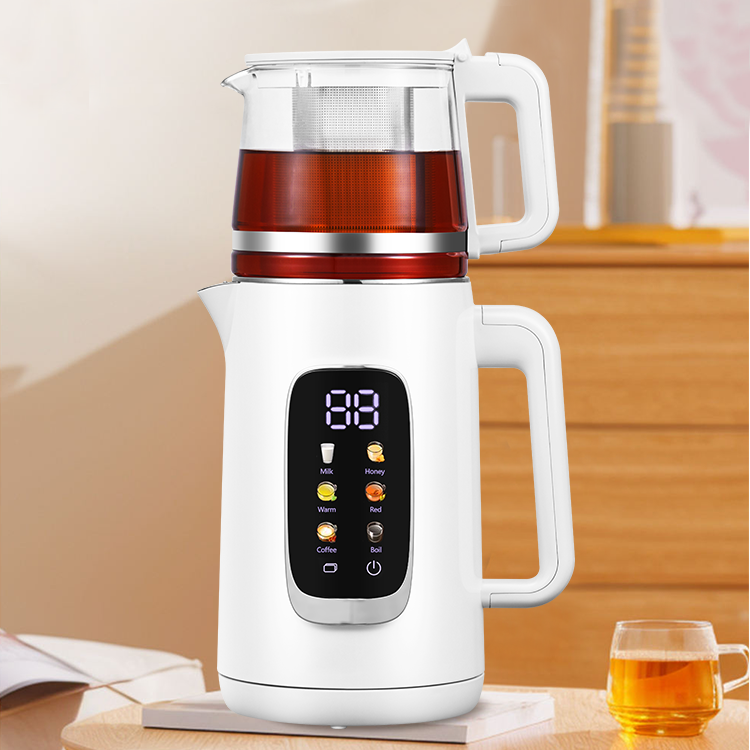 جديد تصميم شاي وعاء رقمي 1.5L+1.1L SAMOVAR التركية صانع الشاي الكهربائي