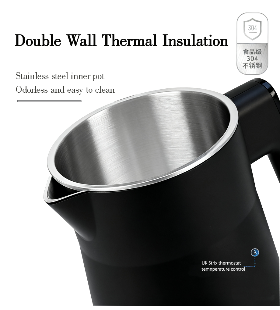 مصنع الجملة غلايات ترموستات Strix 1500 واط غلاية مياه كهربائية ومجموعة صانع الشاي مع شاشة التحكم باللمس الدفء