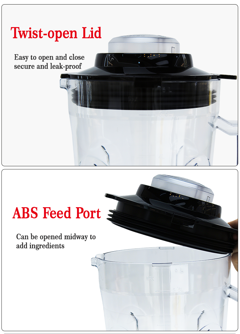 خلاط عصائر كهربائي عالي السرعة 2200 واط 304 Licuadora Cuchilla Nutri خلاط طعام متعدد الوظائف خلاط للمنزل