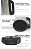 أجهزة المطبخ 1500W MACHENT BOIL-DERY حماية صانع الشاي 2.0 لتر+1.1 لتر طبقة كهربائية مزدوجة مع شاي زجاجي
