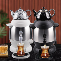 YUEKON شعبية الروسية Samovar غلاية شاي تركية كهربائية 5L غلاية شاي ذات سعة كبيرة مع براد شاي سيراميك