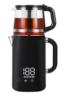 غلاية شاي الماء الساخن المنزلية ماكينة صنع الشاي ساموفار مجموعة صينية غلاية كهربائية مع التحكم الرقمي في درجة الحرارة 