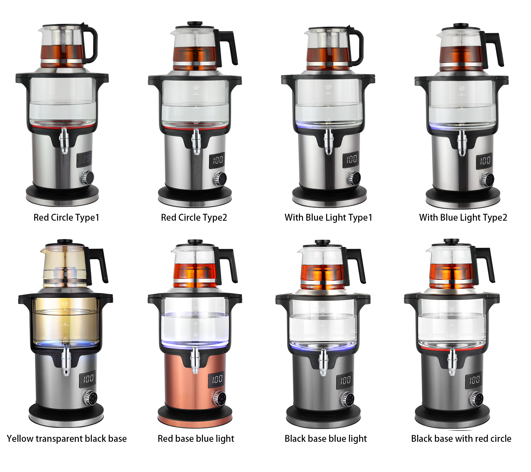 عالية الجودة 5.6l الفولاذ المقاوم للصدأ السماور صانع الشاي يغلي حماية الجافة غلاية ماء كهربائية تركيا الشاي السماور من جرة الشاي