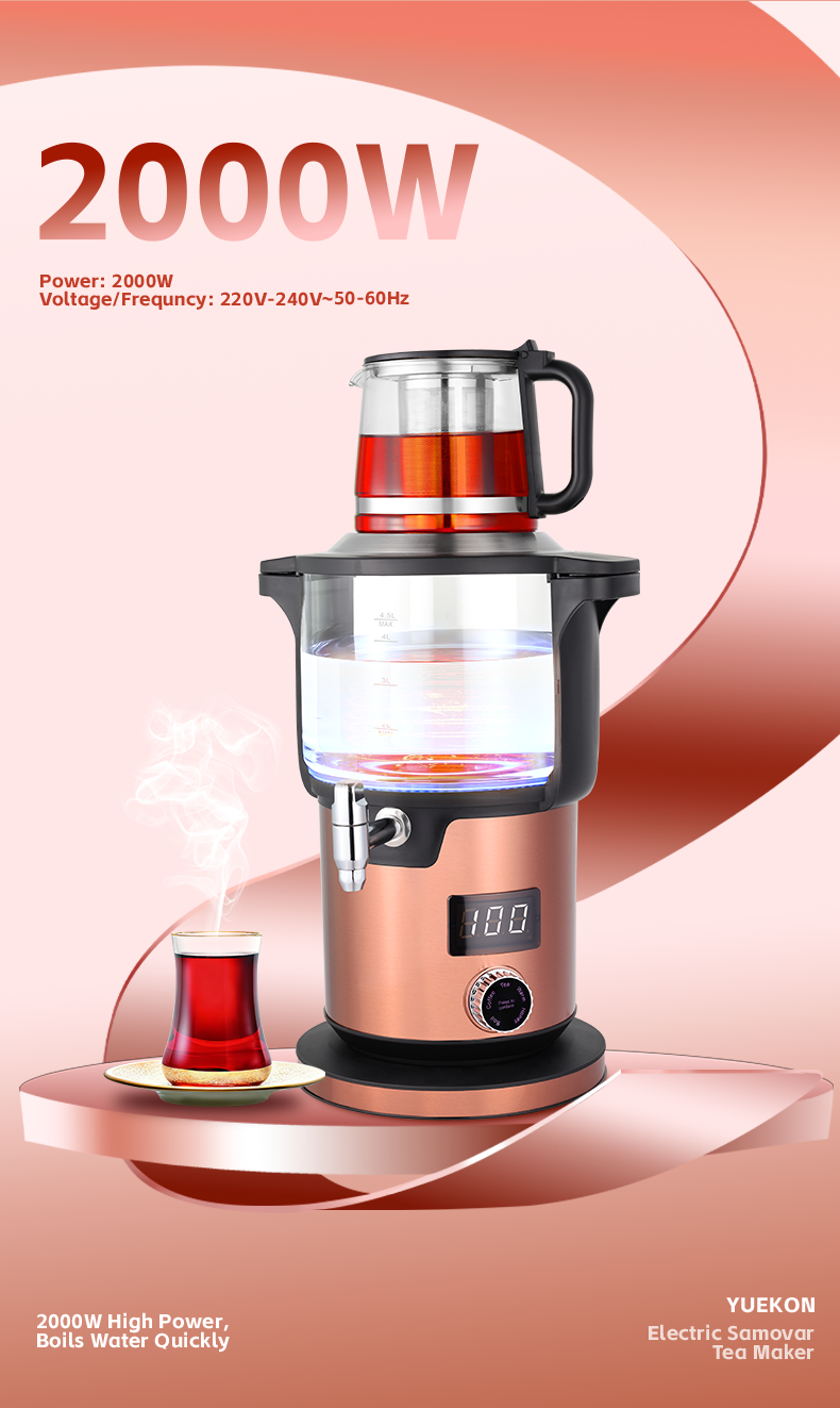أجهزة المطبخ الدفء الزجاج ماكينة صنع الشاي غلاية 5.6L سعة كبيرة شاشة ديجيتال التحكم في تخمير غلاية الغليان للشاي