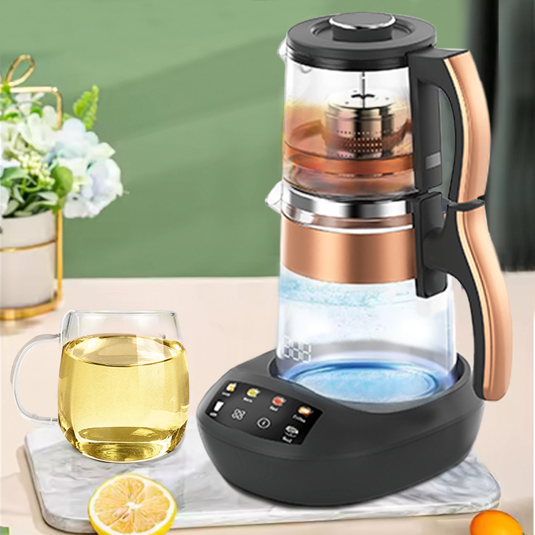 أحدث أجهزة منزلية Lran Glass Tea Kettle 1500W MULTI-FUNCENTAL TEA MACHIME Double Glass Tea مع Infuser