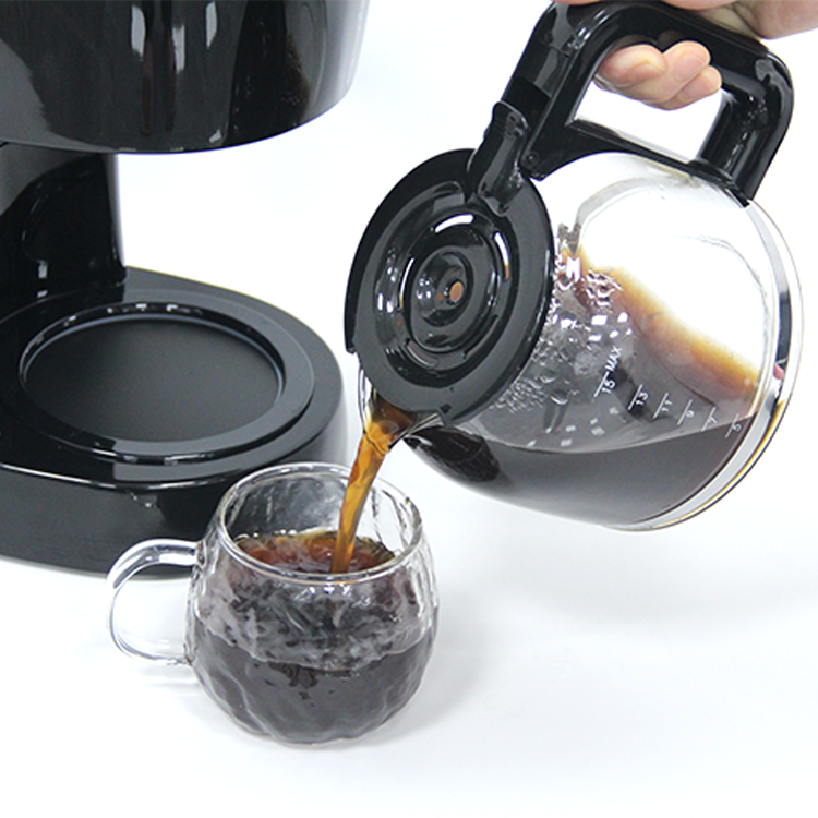 1.5L سعة كبيرة 5-10 أكواب مكافحة بالتنقيط تصفية صانع القهوة الكهربائية بالتنقيط ماكينة صنع القهوة للمقهى