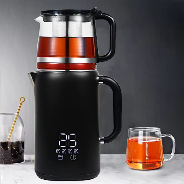 عالية الجودة الكهربائية الروسية Samovar Hervidor De Agua Electrico 2 في 1 غلاية ماء إبريق الشاي مجموعة غلايات للمطبخ المنزل