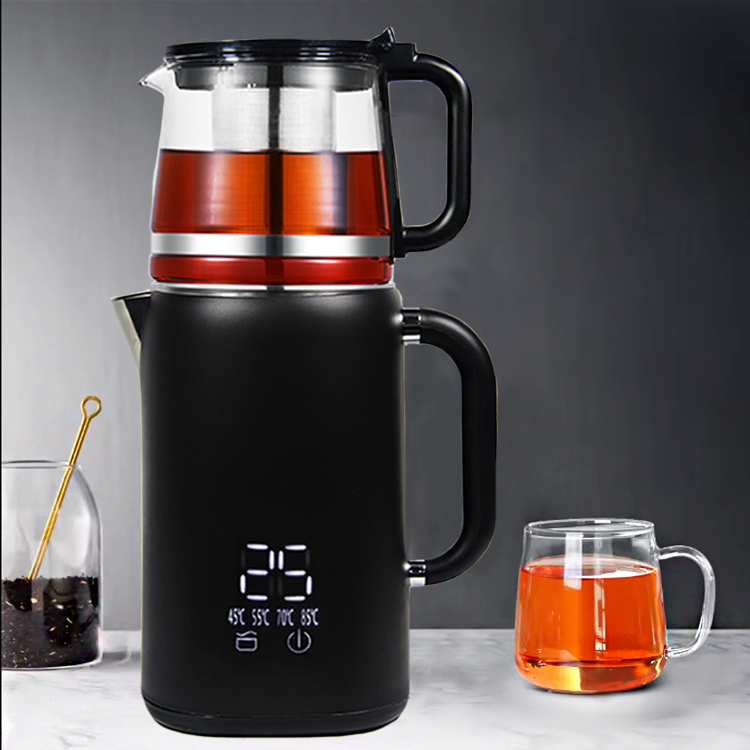 عالية الجودة الكهربائية الروسية Samovar Hervidor De Agua Electrico 2 في 1 غلاية ماء إبريق الشاي مجموعة غلايات للمطبخ المنزل