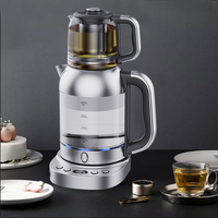 الأجهزة المنزلية صانع الشاي الكهربائي غلاية زجاجية البورسليكات عالية وإبريق الشاي مع التحكم في درجة الحرارة