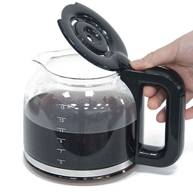 1.5L سعة كبيرة 5-10 أكواب مكافحة بالتنقيط تصفية صانع القهوة الكهربائية بالتنقيط ماكينة صنع القهوة للمقهى