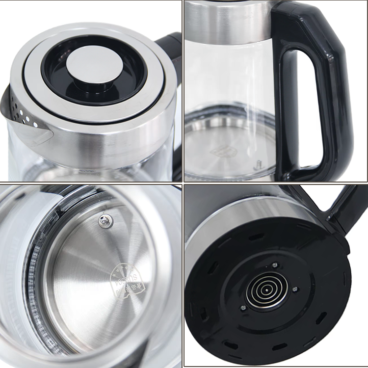 الشرق الأوسط المملكة العربية السعودية Samovar نوع جديد 1.7l + 1.0l ماكينة صنع الشاي التركي من الفولاذ المقاوم للصدأ مع إبريق شاي زجاجي غلاية كهربائية